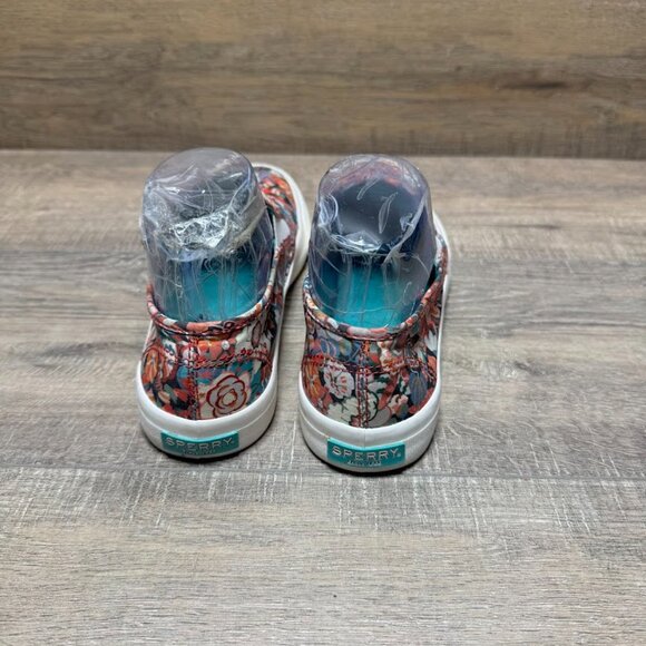 Sperry Canvas Floral Print Slip On Sneakers Women's Size 7.5 - Picture 3 of 7